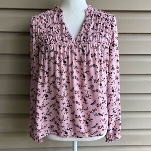 •Lucky Brand• Floral Boho Popover Blouse - Size Small